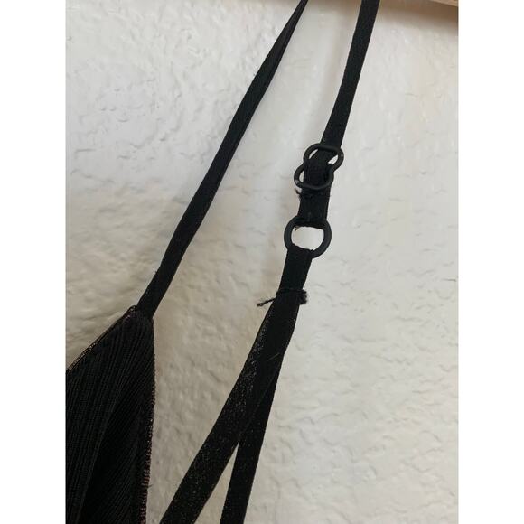 Urban Outfitters Wide-Leg Metallic Jumpsuit | Burgundy | Small - Picture 5 of 6